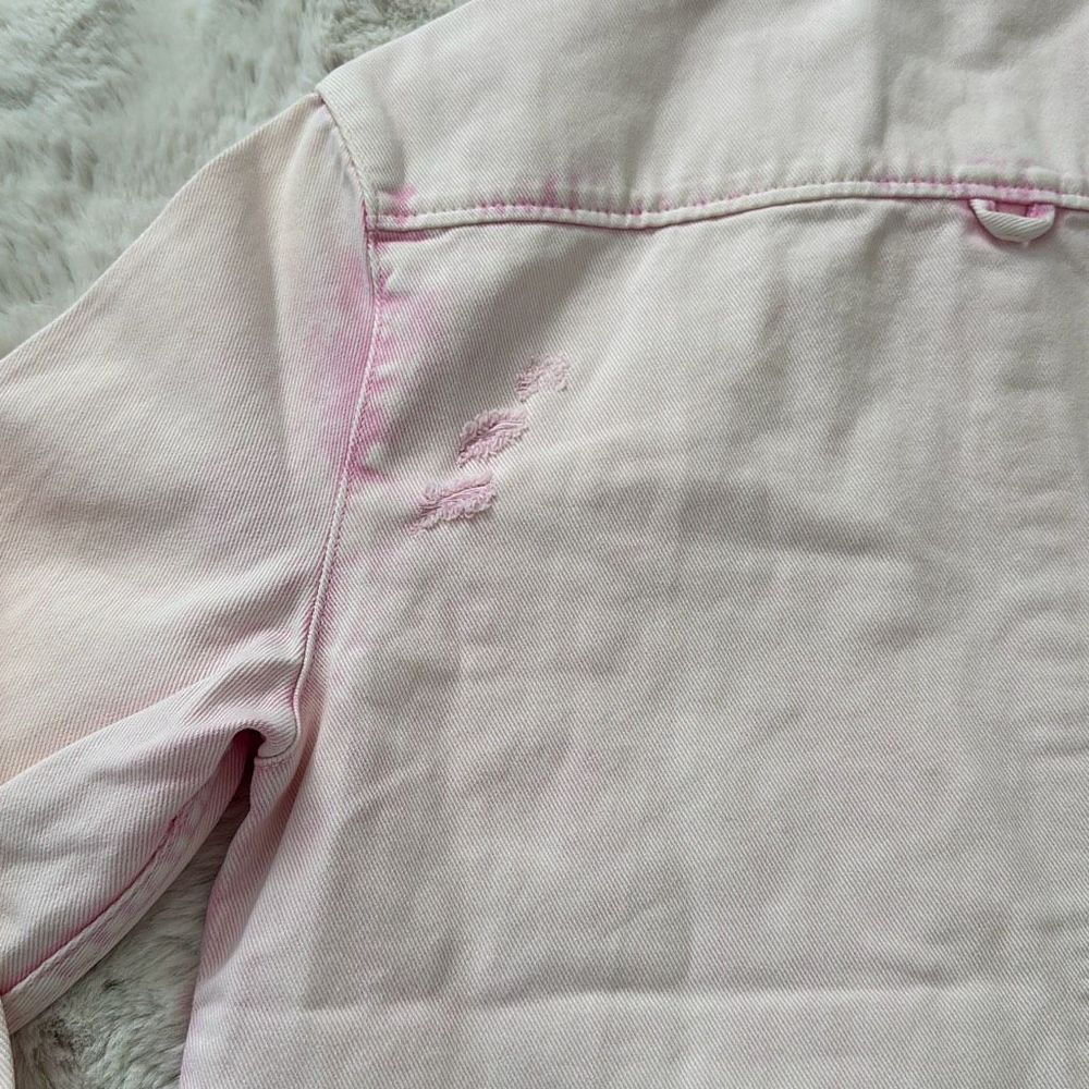 SER.O.YA Mariel Denim Button-Front Shirt Jacket Pink Size M - Picture 15 of 15